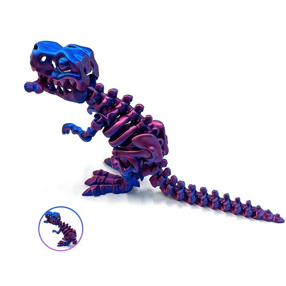 Rotatable 3D Printed Crystal Dinosaur Crystal 3D Articulated Dinosaur Toys  Landscaping Decoration