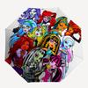 Monster High, Characters Automatic Opening and Closing, 8 Rib Structure Portable Umbrella, Suitable for Men and Women In All Seasons  Perfec