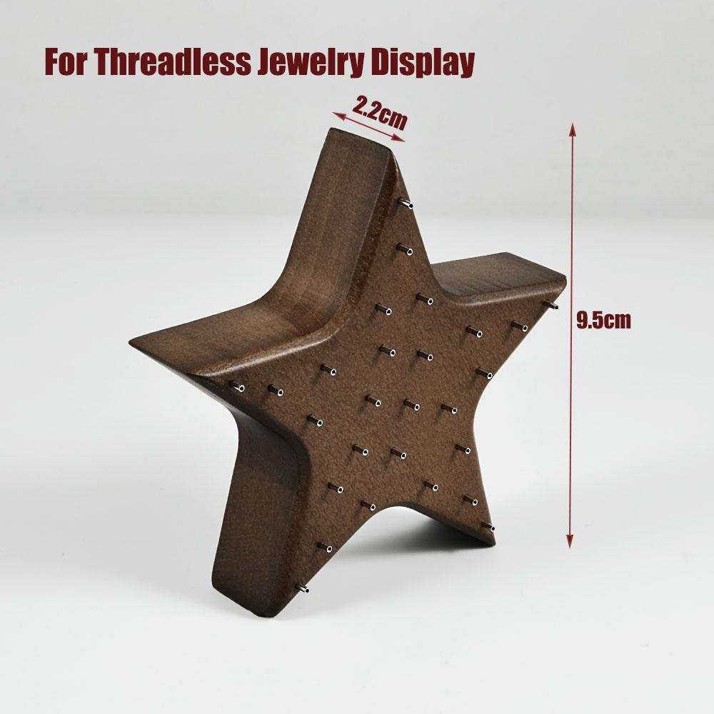 1PC Wood Piercing Jewelry Display Flower Heart Shape Cases Stand Earring Belly Lip Tongue Body Piercing Jewelry Solid Wood Stand