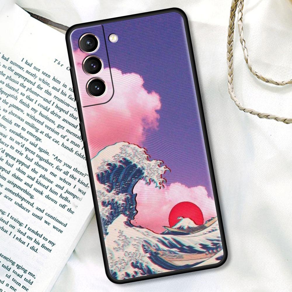 

Мягкий чехол для Samsung Galaxy S22 Ultra S20 FE S21 S23 Plus S10 Lite S9 S8 S10e TPU силиконовый чехол для телефона японский стиль искусство Япония Samsung Note 10 Plus