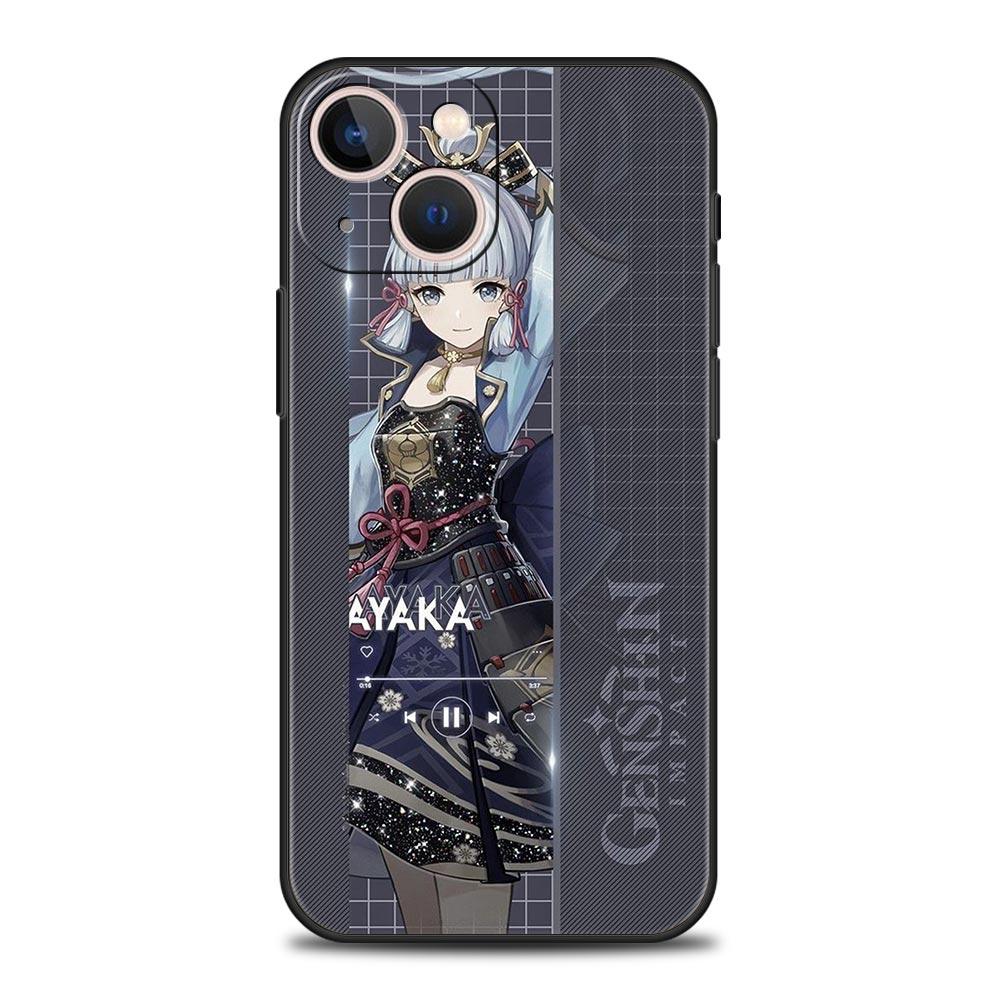 Genshin Impact Game Role For iPhone 11 12 13 15 14 Pro Max Phone Case X XR XS 7 8 Plus SE 2020 Luxury Black Soft Cover Funda