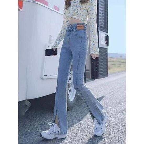 2024 Women's High-Waist Slim Fit Ultra-Thick Velvet Jeans for Autumn/Winter - Warm and Elastic.