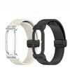 Fold Magnetic Buckle Silicone Band With Metal Armor Frame Lychee Grain Wrist Strap Compatible Google Fitbit Air