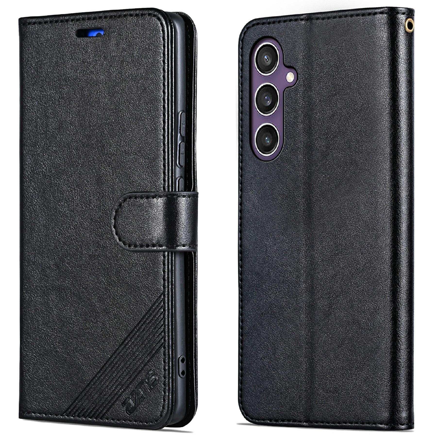 

AZNS For Samsung Galaxy A36 5G Case Anti-Scratch PU Leather Stand Wallet Phone Cover Black