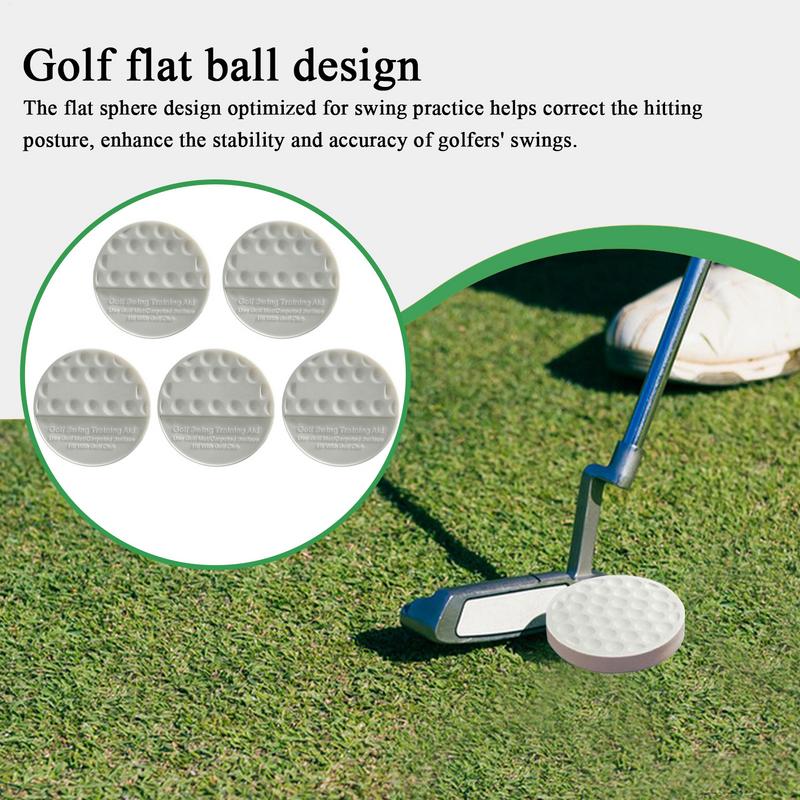 Golf Swing Posture Correct Training Tool Golf Swing Flat Shape Balls Set Of 5 For Alignment And Practice Putting Green Driving
