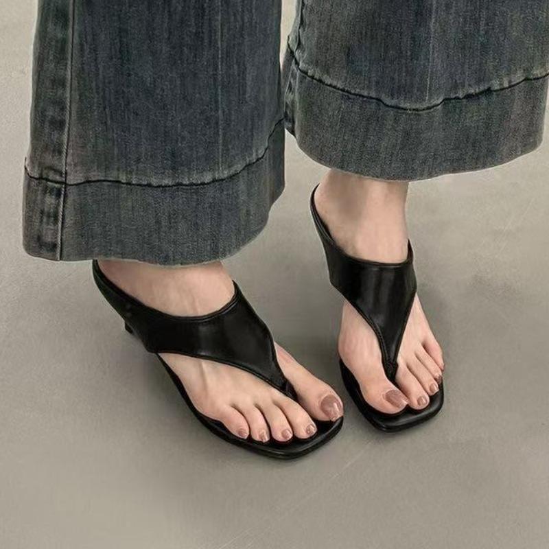 Fashion Clip Toe Women Slippers High Heels Shoes Designer Woman Flip Flops Fashion 2025 Summer Sandals Trend Brand Pumps Mujer Zapatos