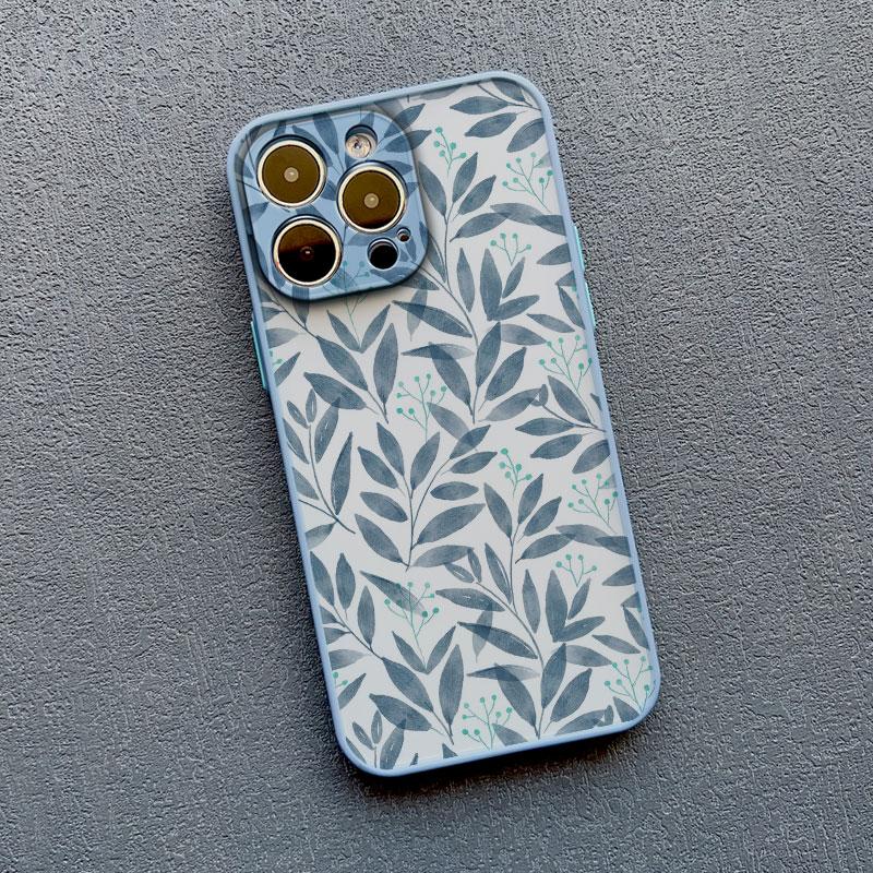 Akvarell Blomst Plante Telefondeksel For iPhone 12 13 Pro Max Mini 16 15 11 Pro Max XR XS X 14 7 8 Plus SE2 Støtsikkert Bakdeksel