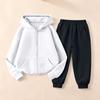 Unisex Kids Hoodie and Sweatpants Set, Casual Athletic Tracksuit for Boys Girls