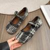 Round Head Cosy Lambswool Ballet Flats Woman Warm Teddy Fur Mary Jane Shoes Ladies Brand Design Elegant Fluffy Plush Loafers