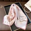 Silk Scarf Female Silk Gift 111 Mulberry Silk Small Square Scarf for Mother Chinese Style Flower Silk Scarf