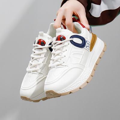 Ins koreanische Version von Low-Top Dad-Schuhen für Damen 2025 Frühling neu atmungsaktive Studenten-Sportschuhe mit Absatz Freizeitschuhe AD8803