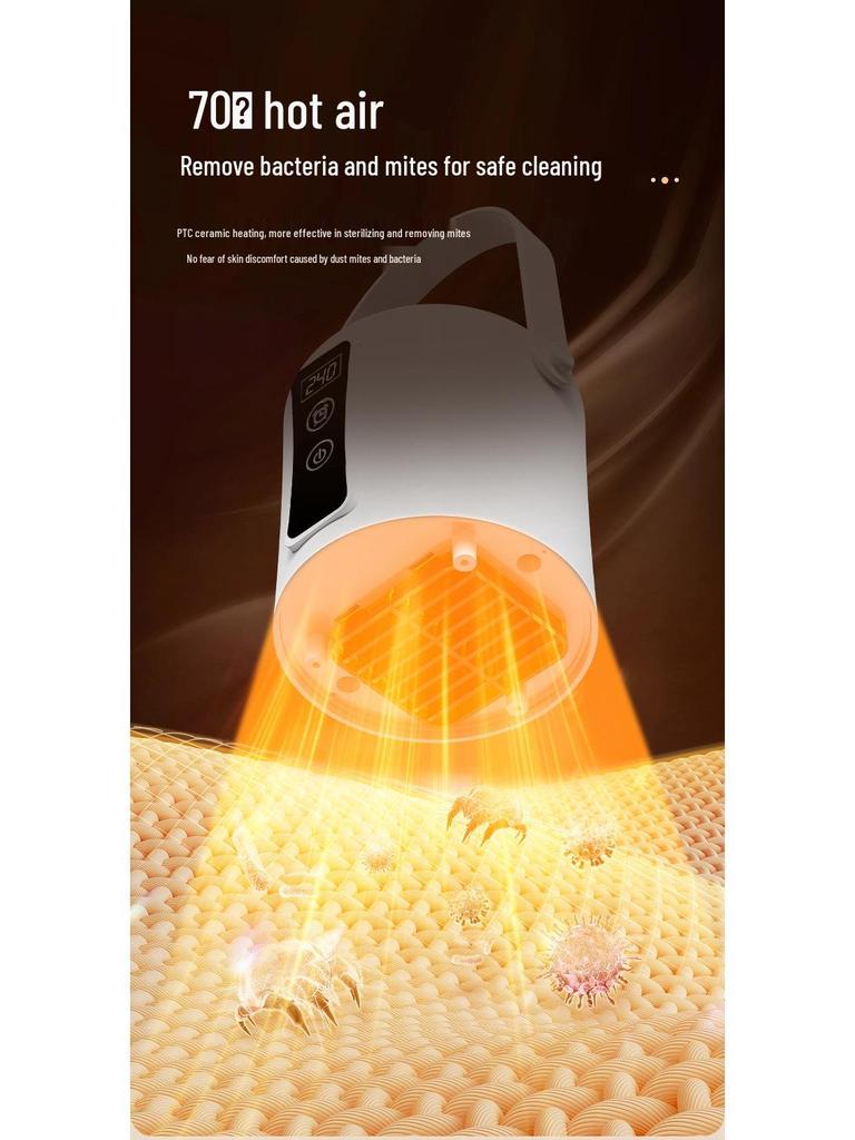 Compact Travel Clothes Dryer: Sterilizes, Eliminates Dust Mites, Features Timer, Consistent Heat, Ideal for Dorm or Home Use.