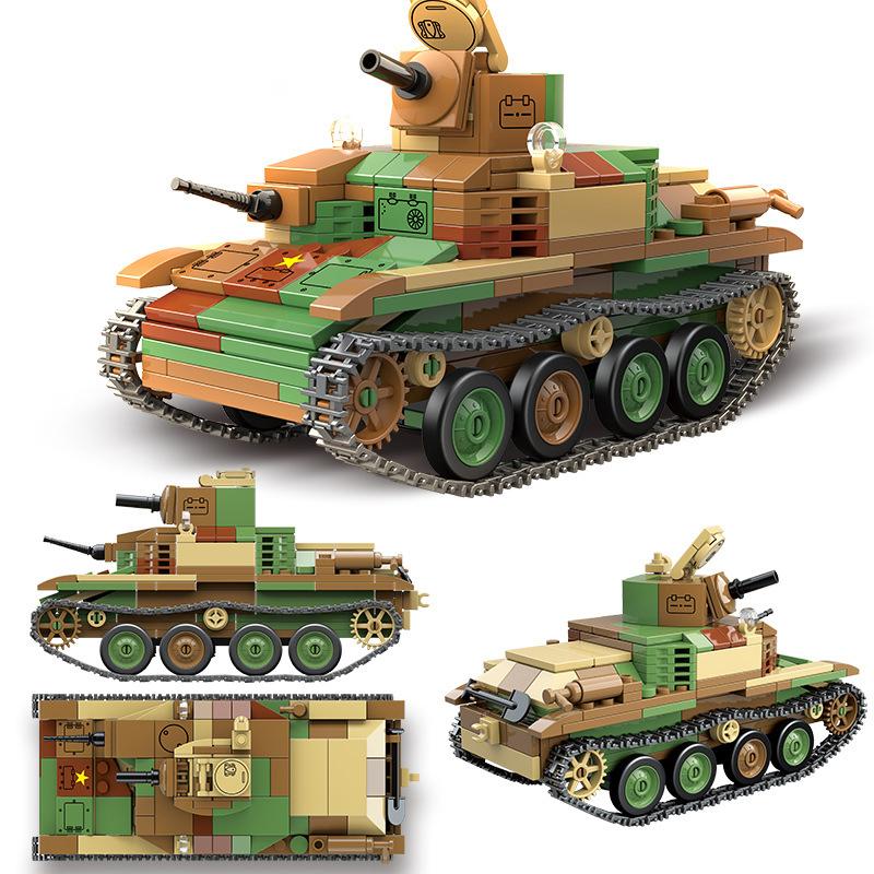 Żołnierz II Wojny Światowej Armia Japońska 89 92 Gąsienicowy Czołg Bojowy Model Broni Wojskowej Ciężki Pojazd Pancerny Typu Klocki Budowlane Cegły Zabawka