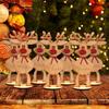 Party Table Number Wooden Sign Cartoon Holiday Party Supply Freestanding Reindeer Cute Wood Table Decorations Elk Ornament