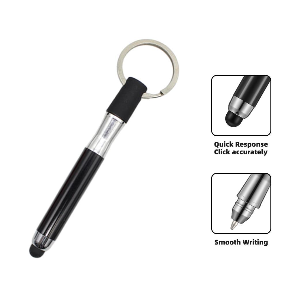 HdoorLink  Multifunctional 3 in 1 Stylus Pen Signing Pen With Key Ring Capacitive Touch Screen Tablet Pen Smart Pencil Accessories