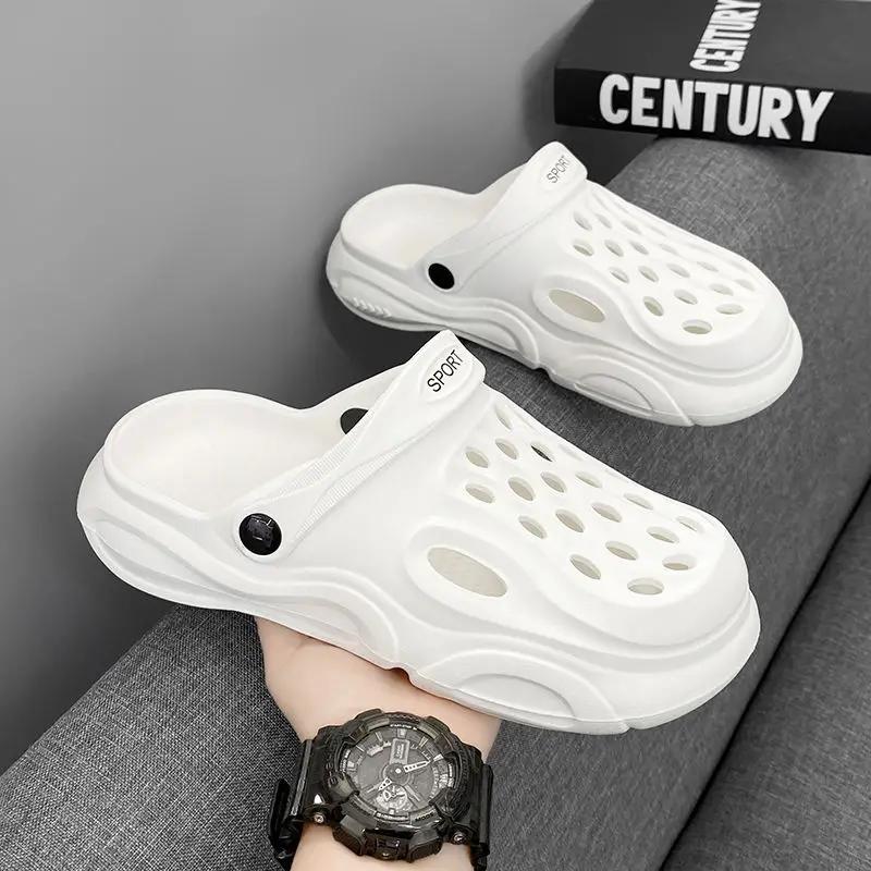 Male Slipper Eva Slides Height Beach Clappers 2024 Casual Men's Shoe Cheap Shoes Korean Style Fashion Elegant Summer Sale Style