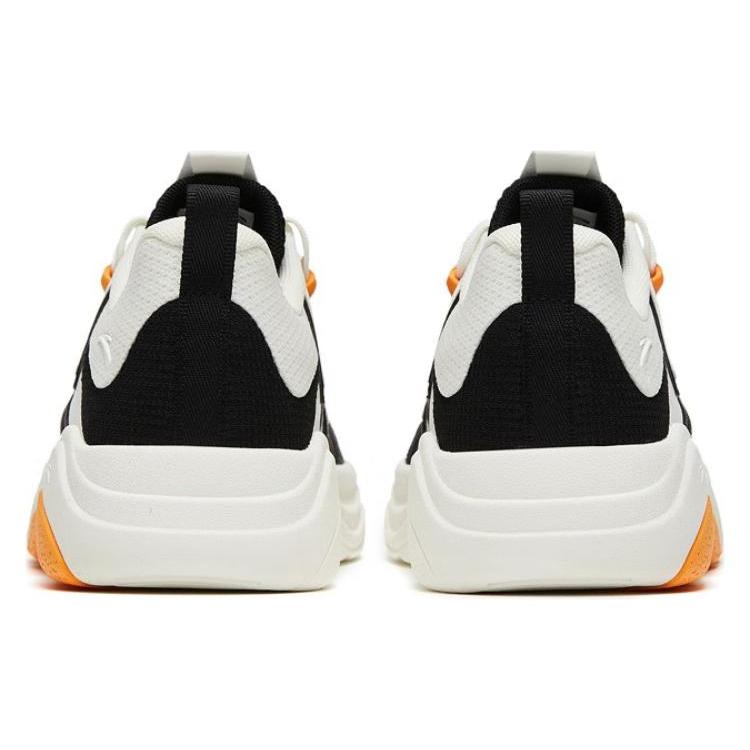 New Anta Life Collection Warm Slip Resistant Low Top Skateboard Shoes Men's White Yellow 112328052-4