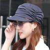 Dome Soft Brim Pleated Cloth Cap All-Matching Mom Style Peaked Hat Korean Styleb