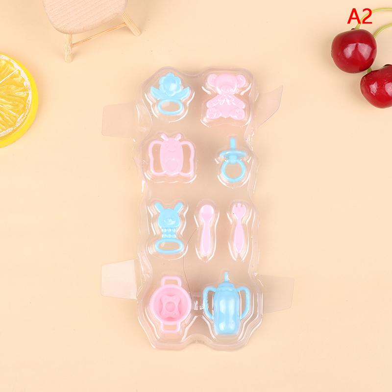 

9 шт./компл. Мини-пустышка для куклы, детский набор столовых приборов, принадлежности для игрового домика, пустышки для кукол, детские игрушки, аксессуары для детских пустышек