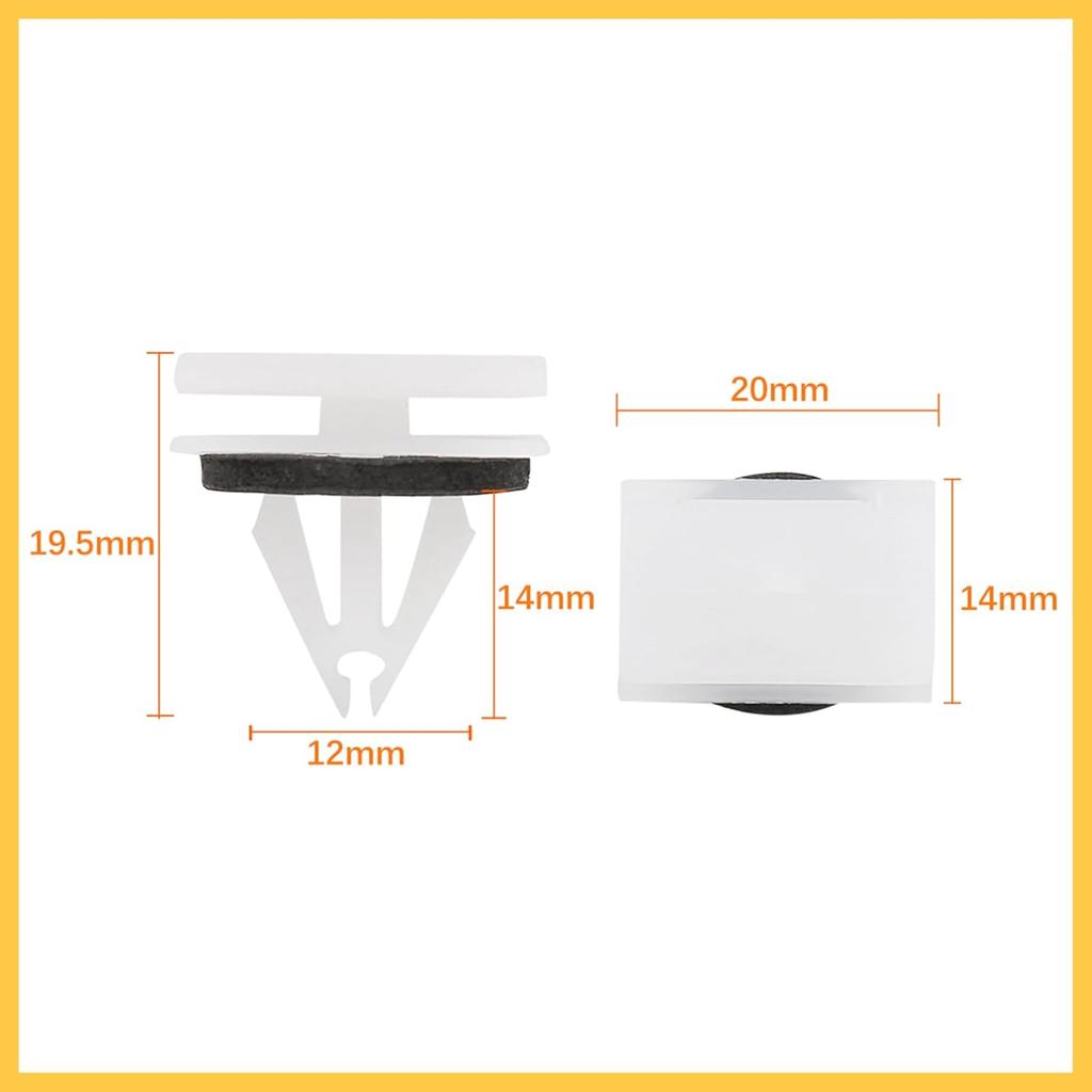 30pcs Plastic Rivet White Bumper Fastener Clips for Ford Edge Escape F-150 for Mustang for Lincoln W716352S300 Auto Replacement Parts