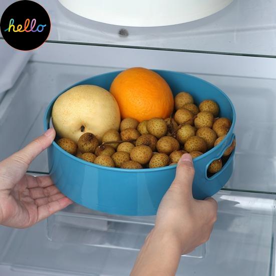 360 Storage Non-slip Tray Degree Rotating Plastic Multifunctional Cosmetic Snack Fruit Seasoning Box for Kitchen