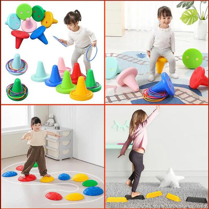 Children Outdoor Toy Balan Stepping stone Foot Tactile Sensory Integration Training Social Game Montessori  Autism Therapy Toy
