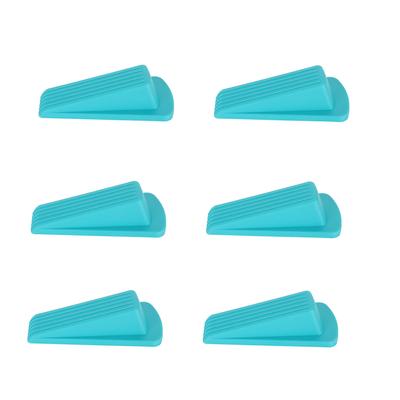 6Pcs Door Stoppers Thick Flexible Stackable Durable TPR Anti Deformation Door Wedge for 1.2in
