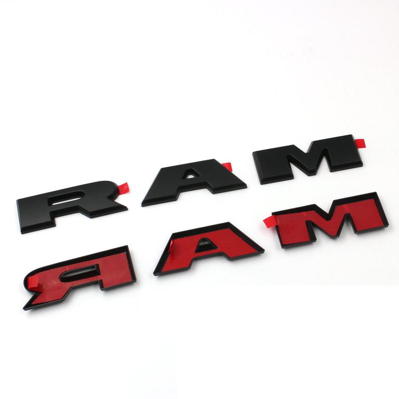 AAXZ1 Car Styling Door Side Fender Sticker Ram Letter Logo Emblem Cover for Dodge Ram 1500 2019 2020 2021 2022 Body Decals Accessories