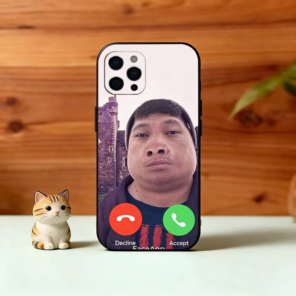 Funny J-John Pork is Calling Phone Case For iPhone 17,16,15,14,13,12,11 Plus,Pro Max,XS,Soft Silicone Black Cover