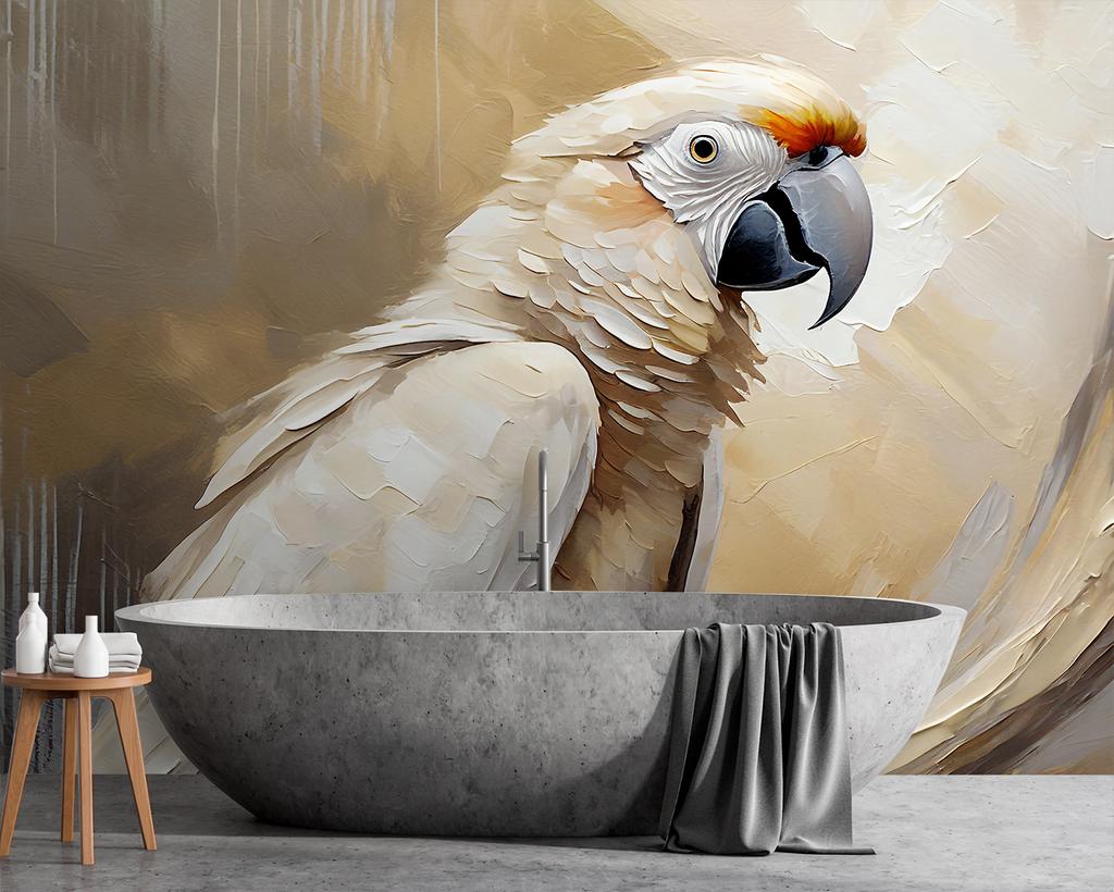 Wallpaper AI Parrot Birds Painted