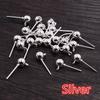 50 Stück/Los 3/4/5mm 6 Farben Pin-Funde Ohrstecker Basis-Pins Stopper Verbinder Für DIY Schmuckherstellung Zubehör Zubehör