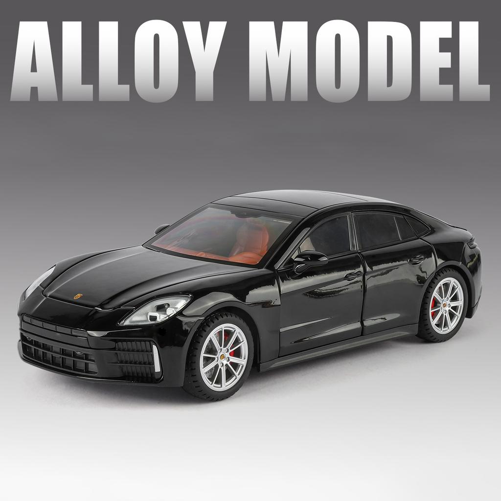 NEW 1:24 Porsche Panamera Supercar Alloy Car Model Sound and Light Pull Back Children's Toy Collectibles Birthday Gift
