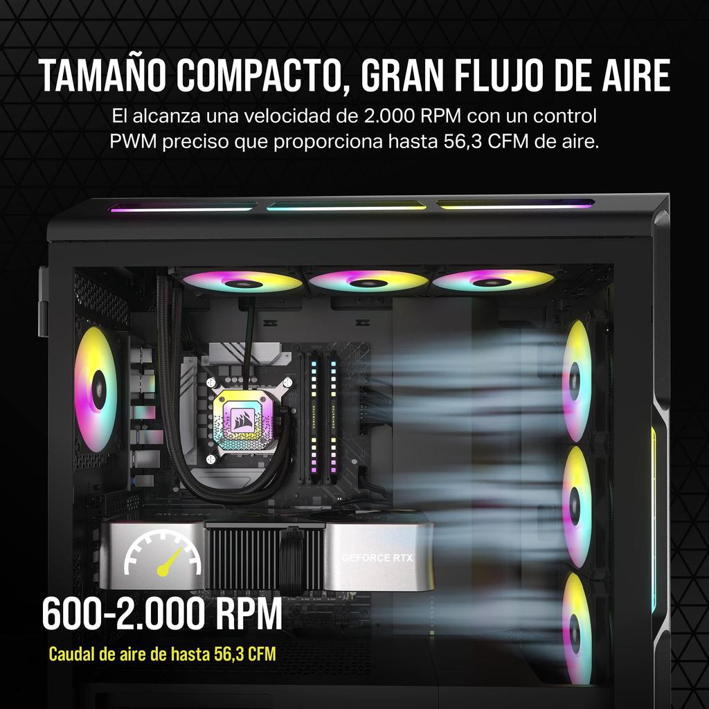 CORSAIR AF SLIM AF120 RGB 120mm X 15mm RGB Fan Series, SLIM, [Black] [1 Piece] CO-9050162-WW