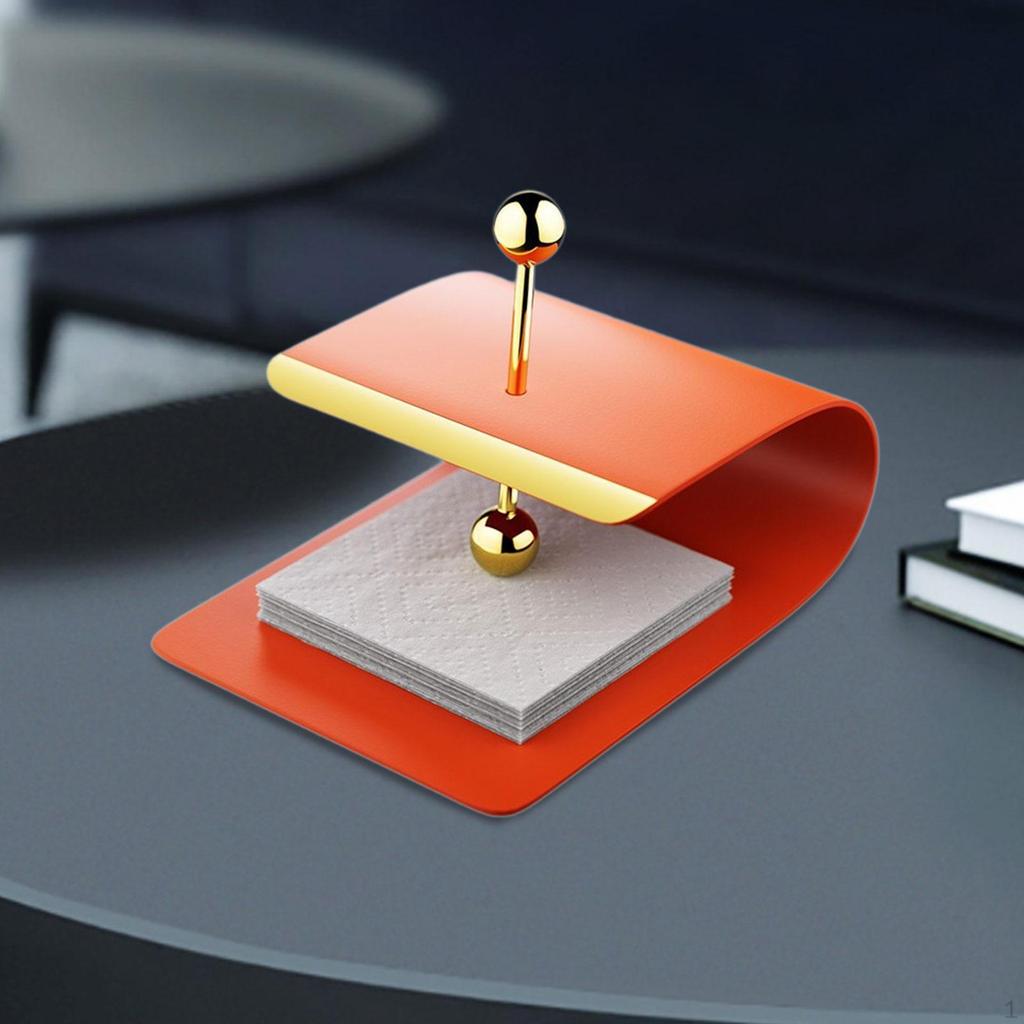 Flat Paper Napkin Holder Dinner Stainless Steel Dispenser for Party