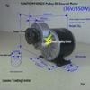 24V 250W Elektromotor für Elektrofahrzeuge mit 350W Getriebe und langem Schaft - Modell MY1016Z2