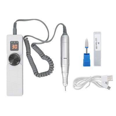 LCD Nail Drill Machine Portable USB Charging Adjustable Electric Nail File Manicure Pedicure Tool