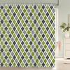 High Quality Geometric Pattern Printed Fabric Shower Curtains Bathtub Waterproof Products Bathroom Decor With 12 Hooks
