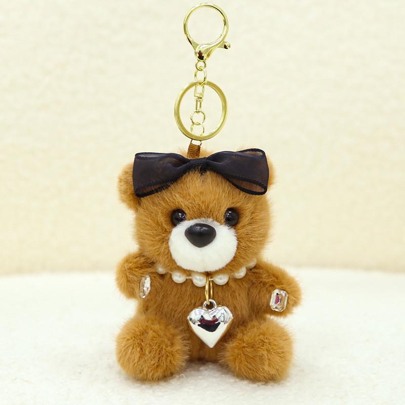 Plush Bear Cute Pendant Keychain Accessory Stuffed Doll Decoration Kids Gift