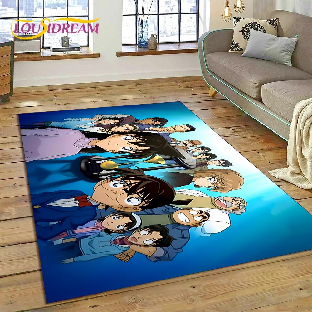 Anime Detective Conan Cartoon Rug Carpet for Living Room Bedroom Home Decor,Floor Mat Non-slip Decoration for Sofa Doormat Gift