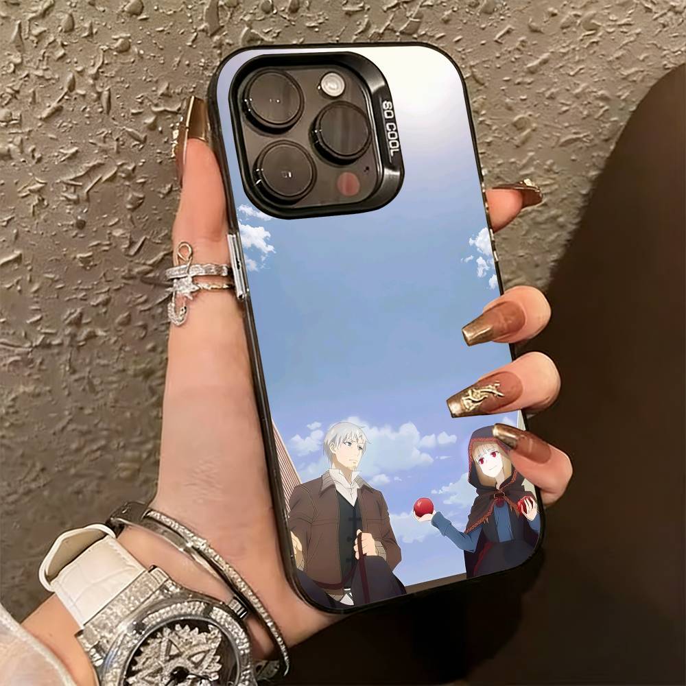 

S-Spice and Wolf Anime Phone Case For iPhone 17,16,15,14,13,12,11 Plus,Pro Max,XS,Colorful Silver Phone case Funda Cover iPhone17promax