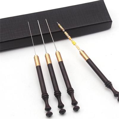 Uncinetti da ricamo Aghi Manico in legno Uncinetti per infilare per cucito Ricamo Infilatura 0,6 mm 0,8 mm 1,0 mm 1,2 mm