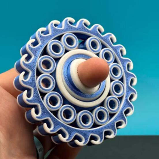 Wave Fidget Spinner Toy Stress Anxiety Relief Kids Teens Adults 3D Printed