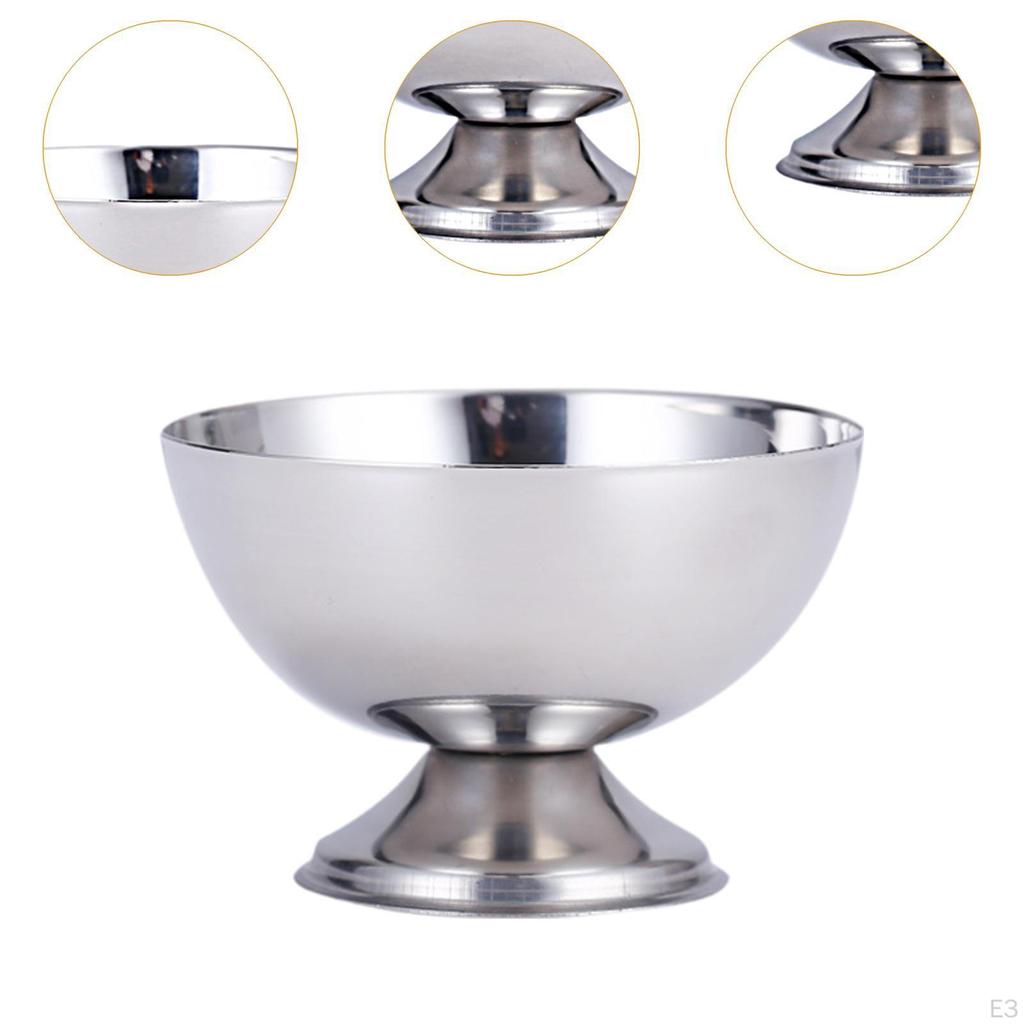 Cereal Bowl Dessert Display Footed Fruit Salad Ice Cream for Home