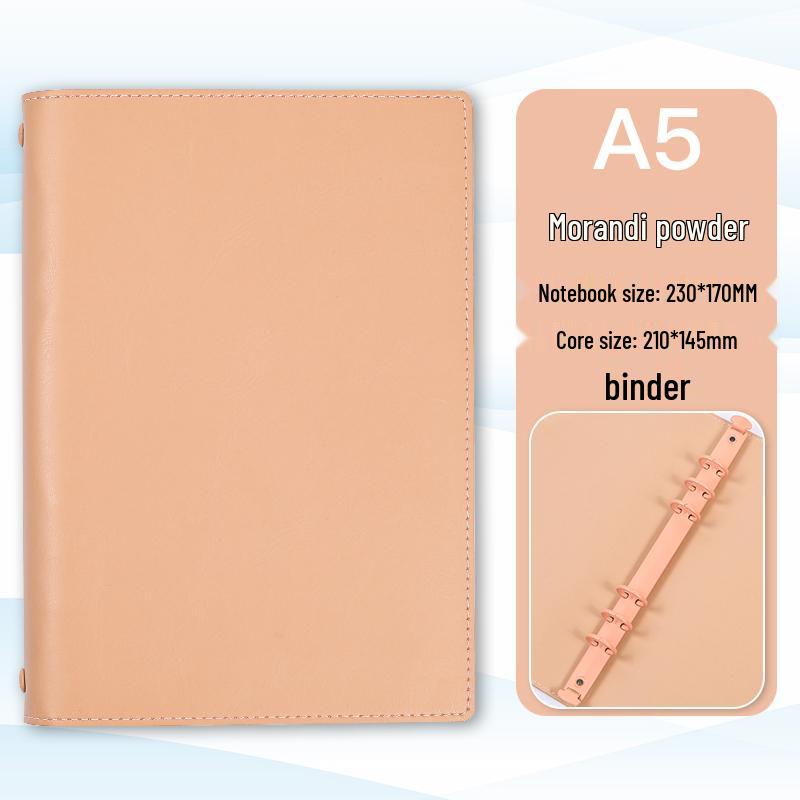 Mjukläder Lösbladsbundmapp - 4-håls A4, 9-håls B5, Avtagbar, Högkvalitativ, Säljs enskilt