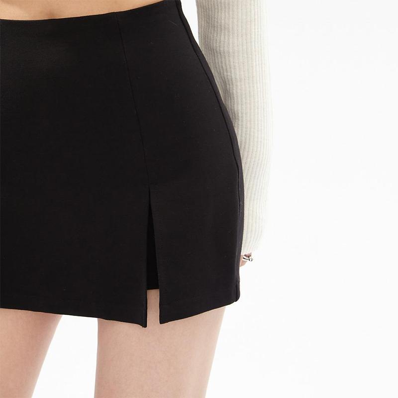Sexy Split Skirts Women Black Fashionable Bodycon Ins All-match Streetwear Summer Female Asymmetrical Mini Sexy Korean Y2k