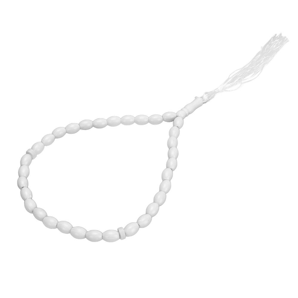 4pcs White Tasbih Beads 33 Beads Prayer Beads Necklace Portable Tasbeeh Set  Daily Prayer