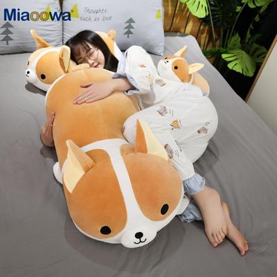 Giant Size Cute Corgi Dog Plush Toys Stuffed Animal Puppy Dog Pillow Soft Lovely Doll Kawaii Christmas Gift for Kids