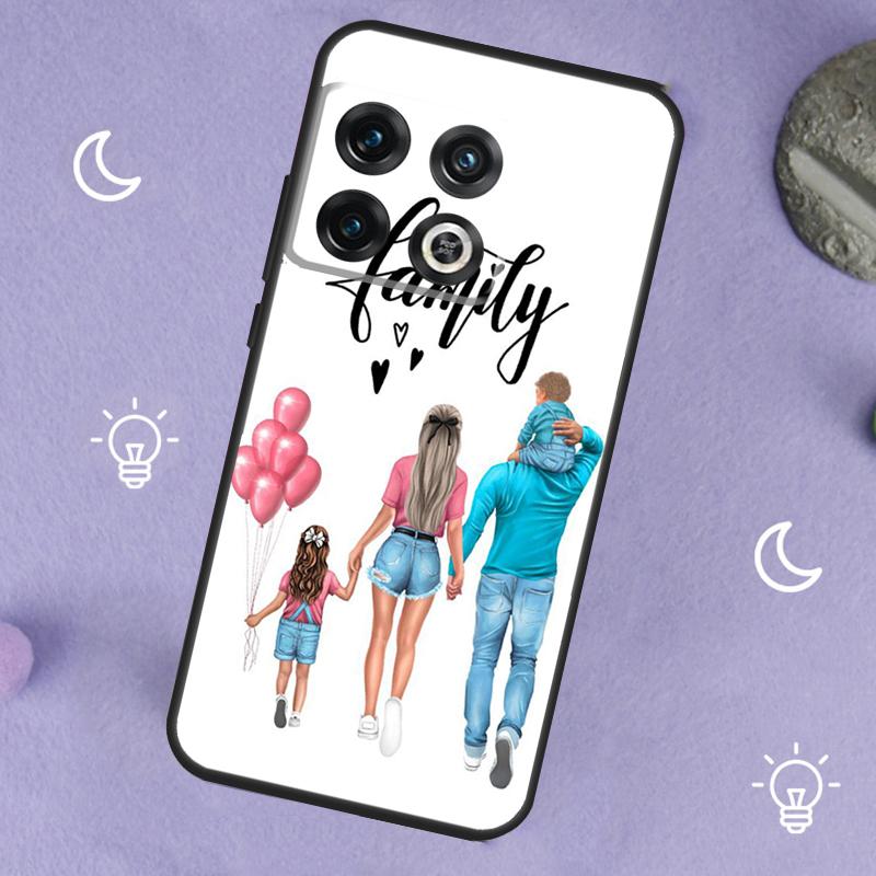 Baby Mom Daughter Girl Son Dad Case For OnePlus 13R 12R 10R 13T 15 13 12 11 8T 10T Nord CE 4 3 2 Lite N20 N30 Nord 5 Cover