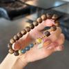 Natural Hainan Green Qinan Agarwood Bracelet, 8x9mm Single Strand
