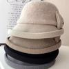 Women'S Fashion Knit Fabric Fisherman Hat, Lightweight Fall & Winter Warm Basin Cap, Hand Wash Only, Elegant Mother'S Hat